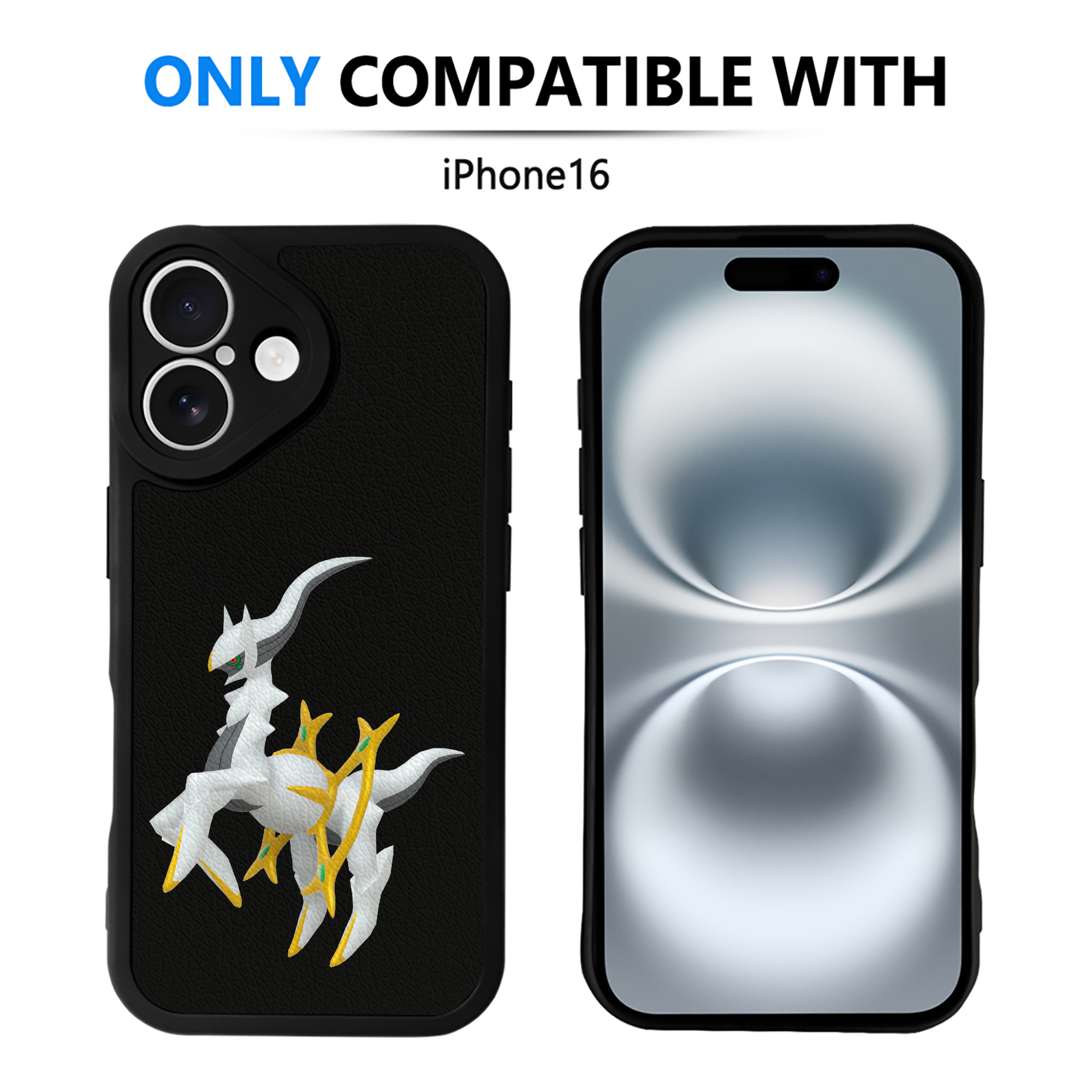（画像用） ポケットモンスター Pokémon 【iPhone 16シリーズ対応】シリコンスマホケース（レザー調） 材質：シリコン